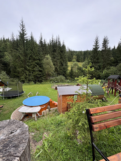 Ciubăr în curte la Pensiunea Waldhaus